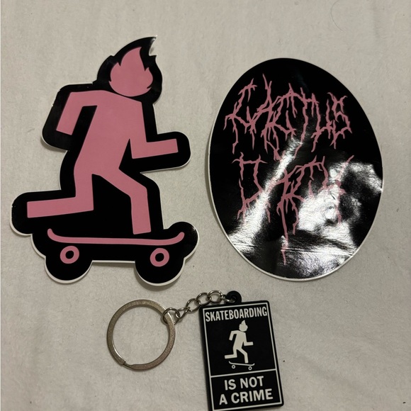 Travis Scott stickers & keychain skateboarding is NOT a crime Cactus Jack - Picture 2 of 3